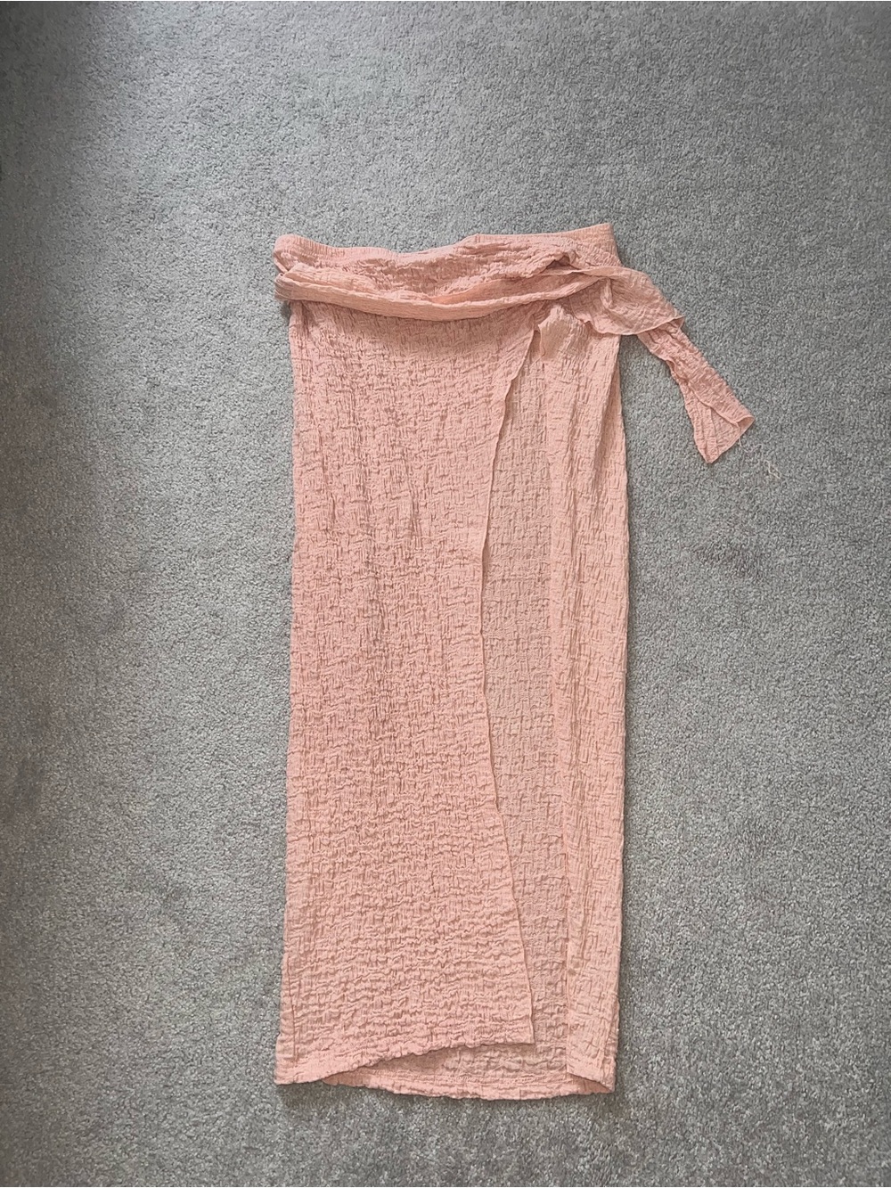 Peach Pink Wrap Skirt